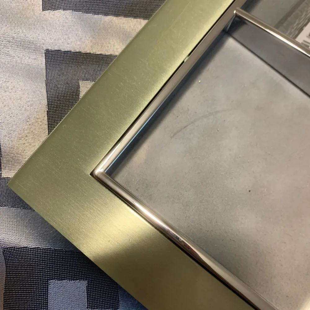 Inhabit Contours Multi Photo Collage Frame Brushed Brass Gold Curved Skyscraper